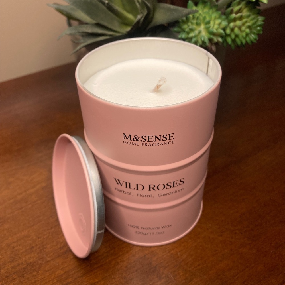 Floral Wild Roses Candle